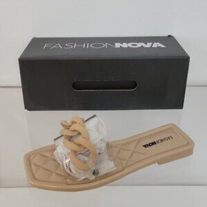 Fashion Nova Chain Slides Size 6 NIB
